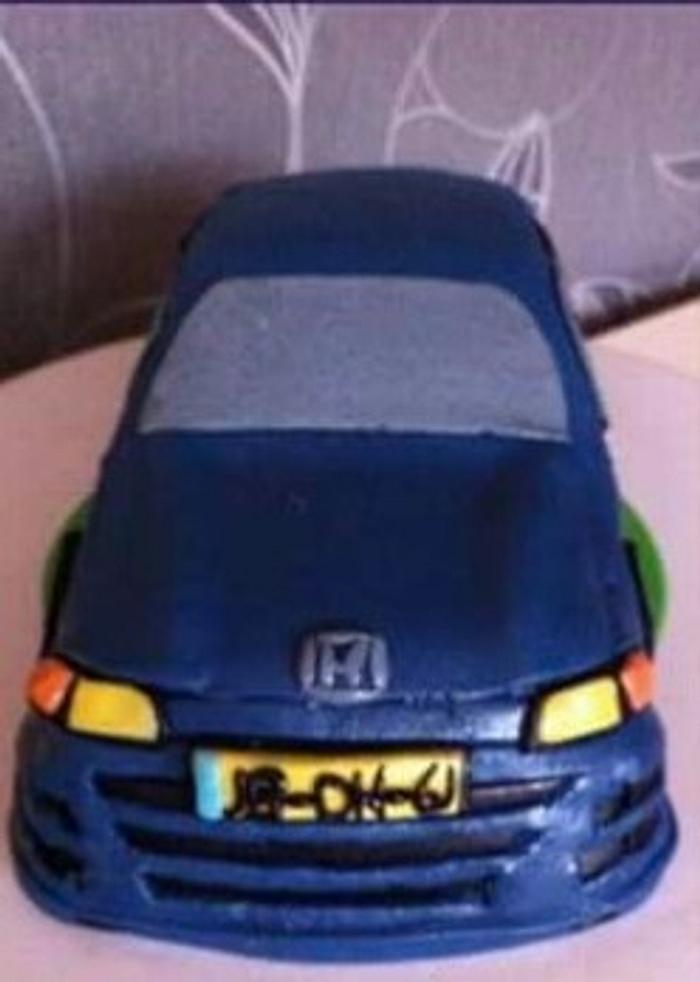 Honda blue car cake 3d