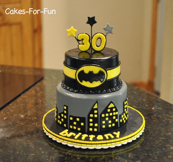 2 Tiered Batman Cake