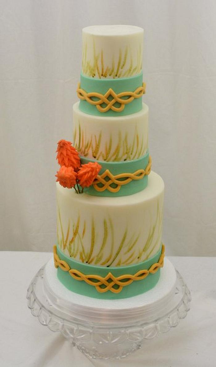 Irish Countryside Inspired Wedding Cake