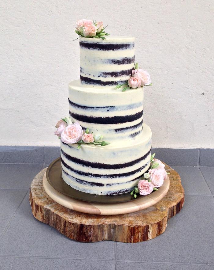 Romantic Naked Cake