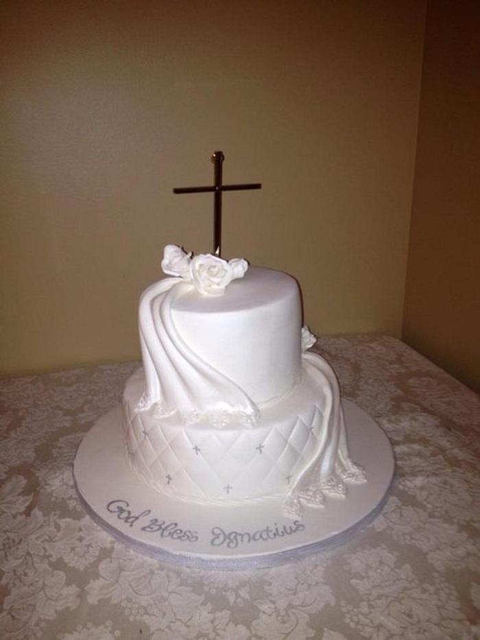 baptism  cake