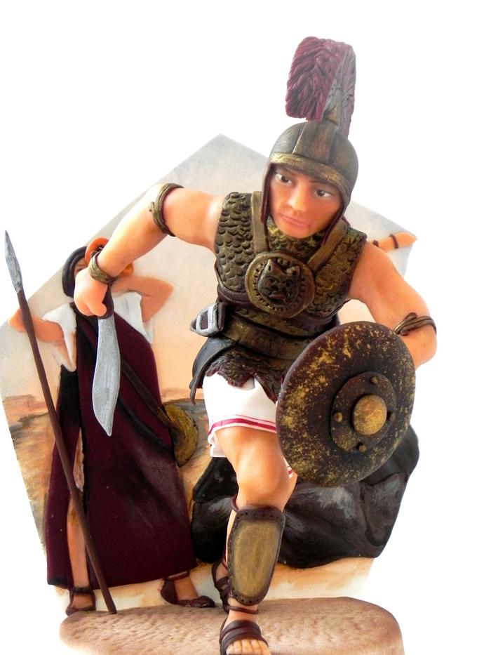 Warrior  hand modelling chocolate paste