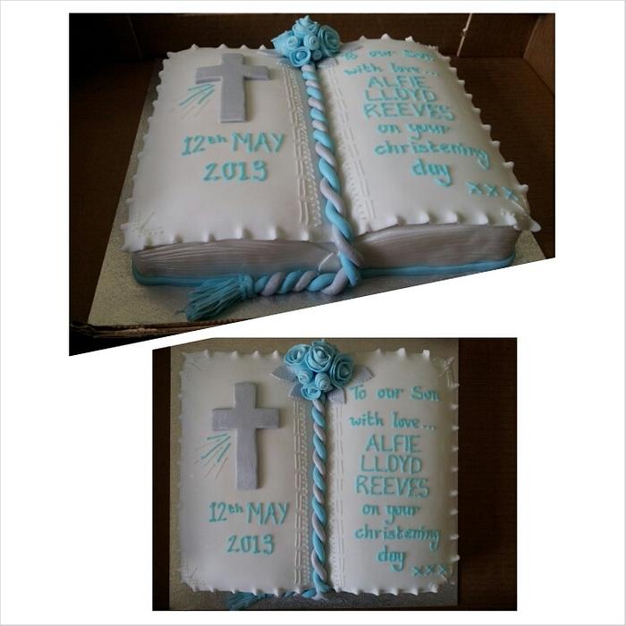 Traditional christening cake