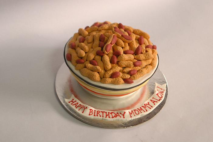 Bowl of Peanuts Cake
