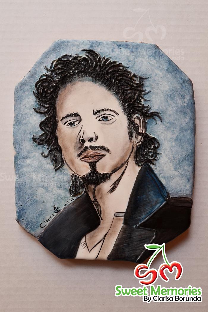 Gone Too Soon - Chris Cornell decorated cookie