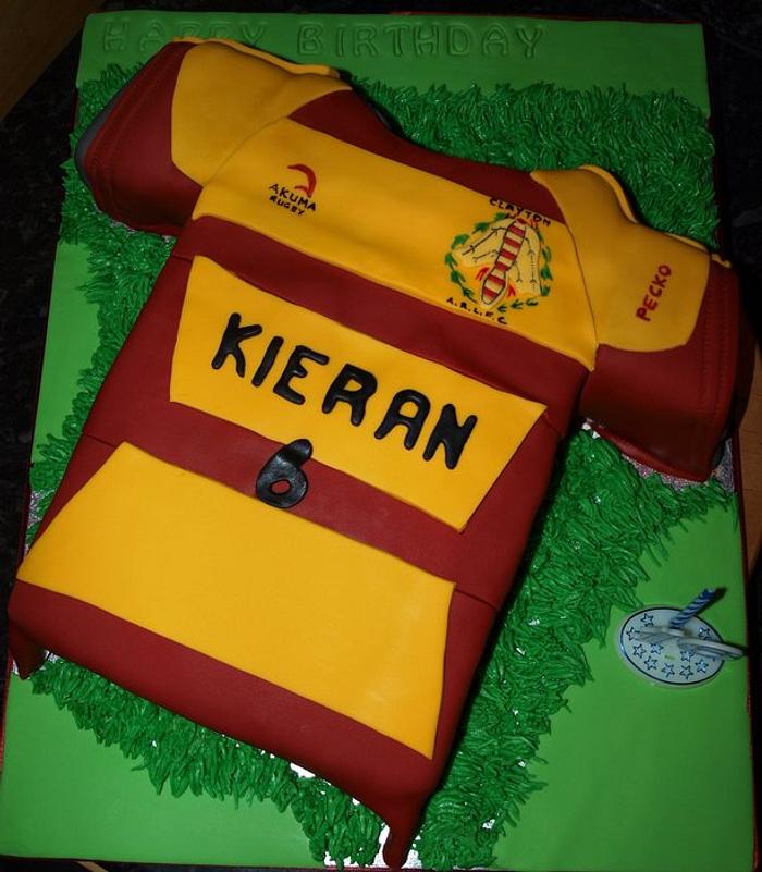 Rugby team cake