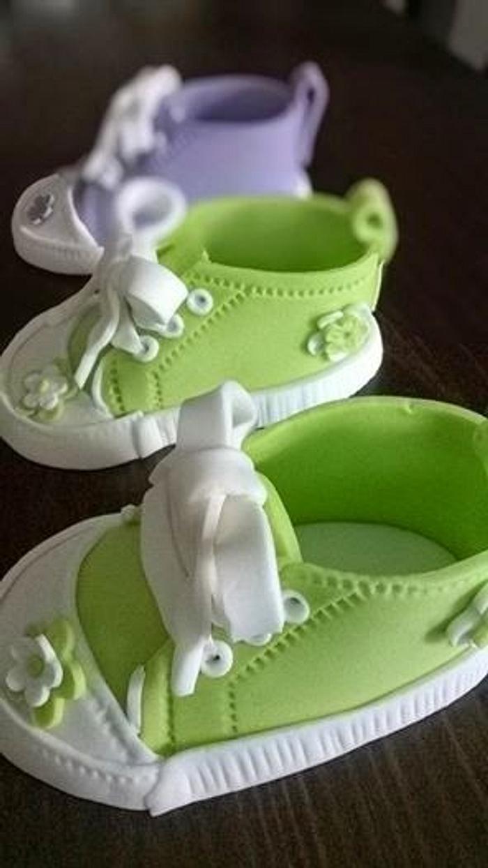 Little fondant children shoes