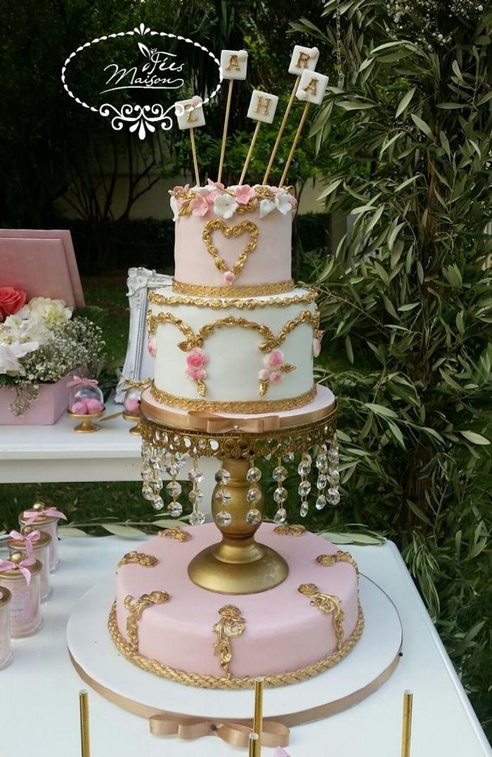 Chic Princess's Flowers Cake