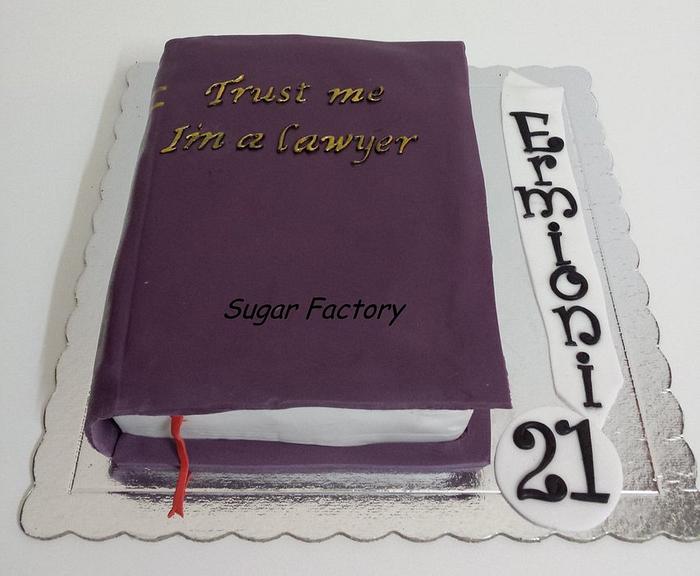 Book cake for lawyer
