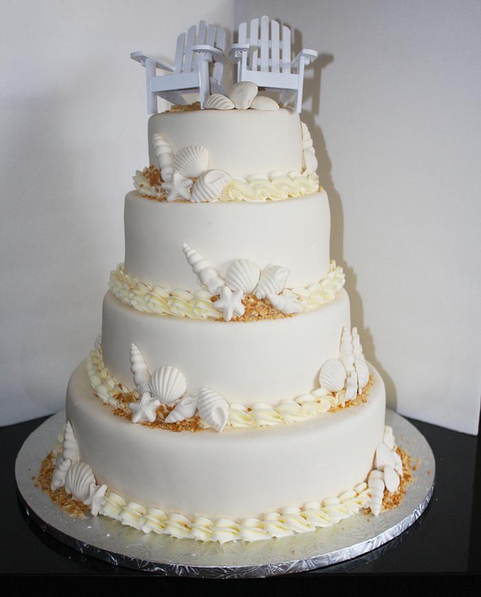 Seaside Wedding Cake