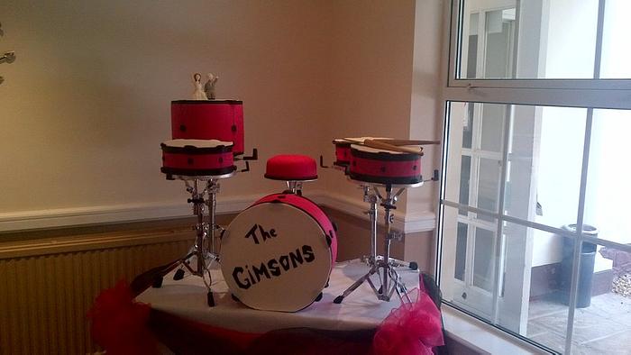 Drum kit wedding cake