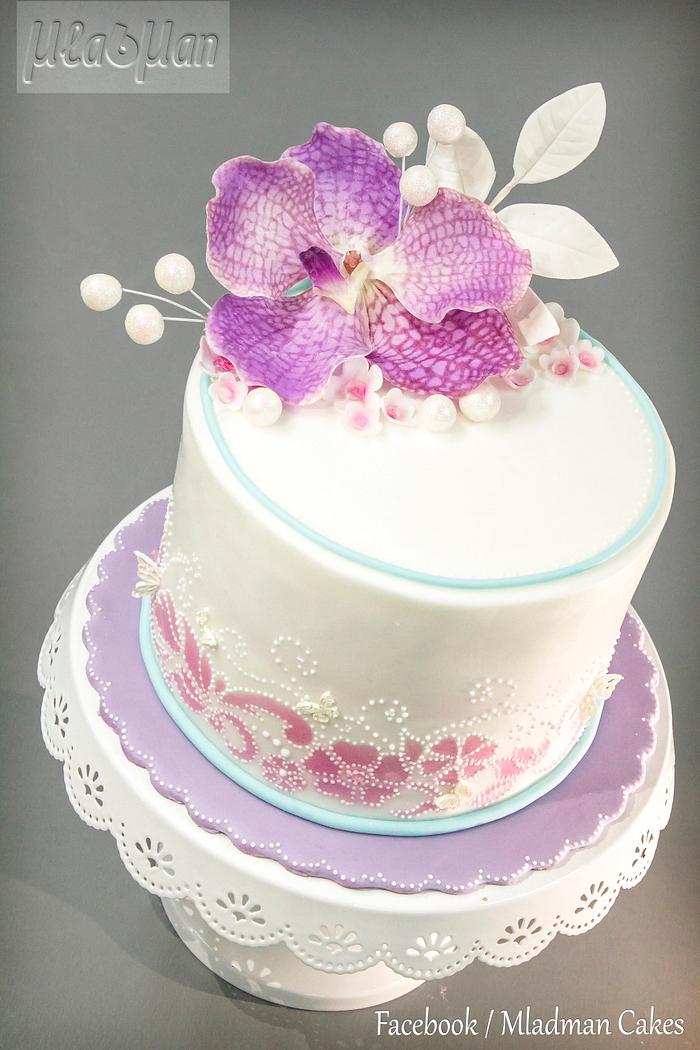 Purple Orchid Cake