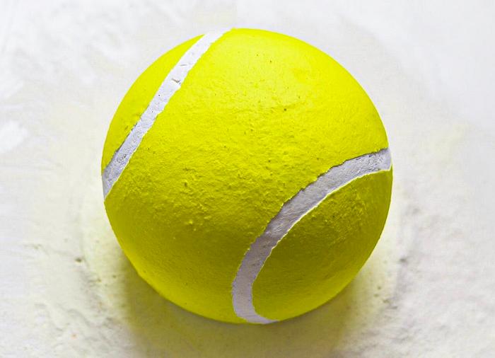 Whipped Cream Tennis Ball Cake 