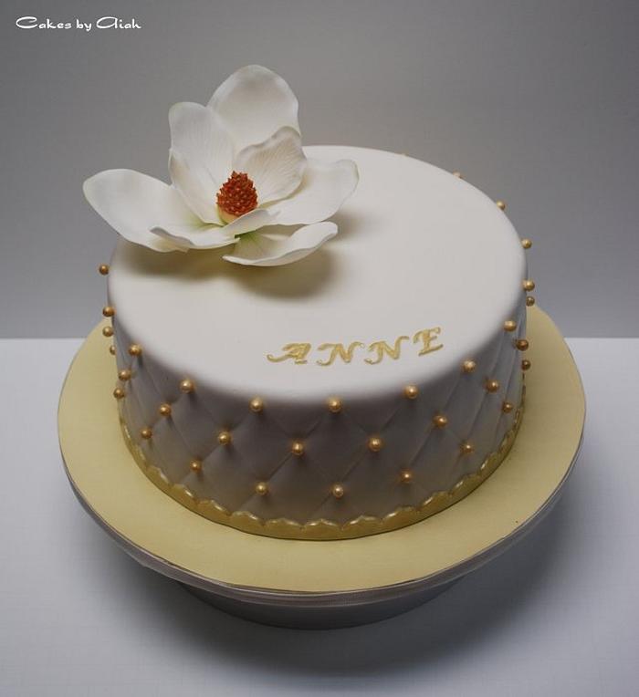 Southern Magnolia flower cake