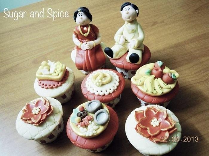 South Indian Wedding Cupcakes