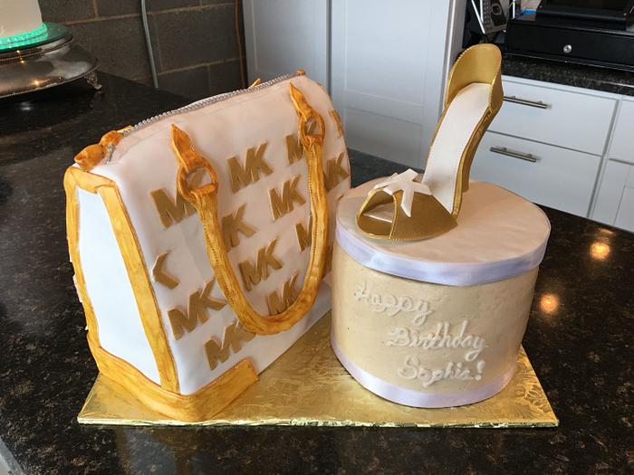 MK Purse Cake with matching Shoe