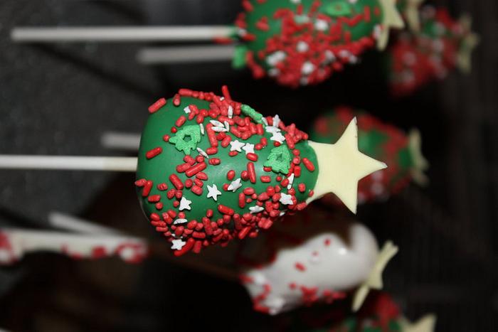 Christmas Tree Cake pop