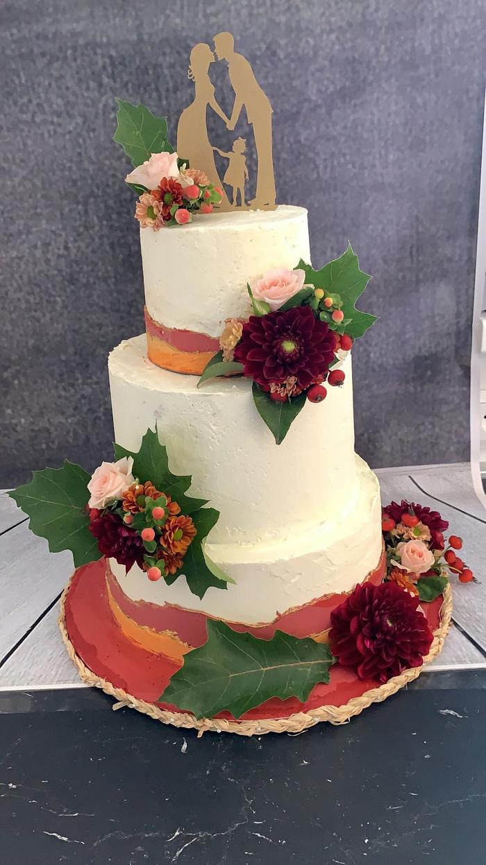 Autumn Wedding cake