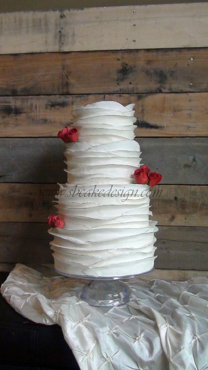 Romantic Wrapped Ruffle Cake