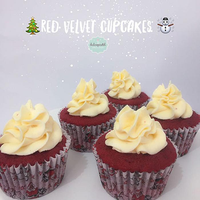 Cupcakes Navideños Red Velvet