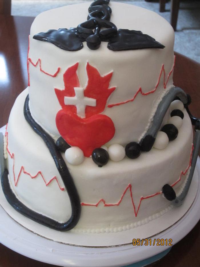 Cardiologist Graduation cake