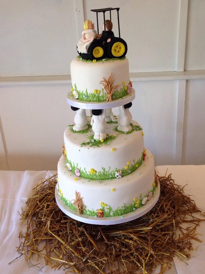 Farm Wedding Cake