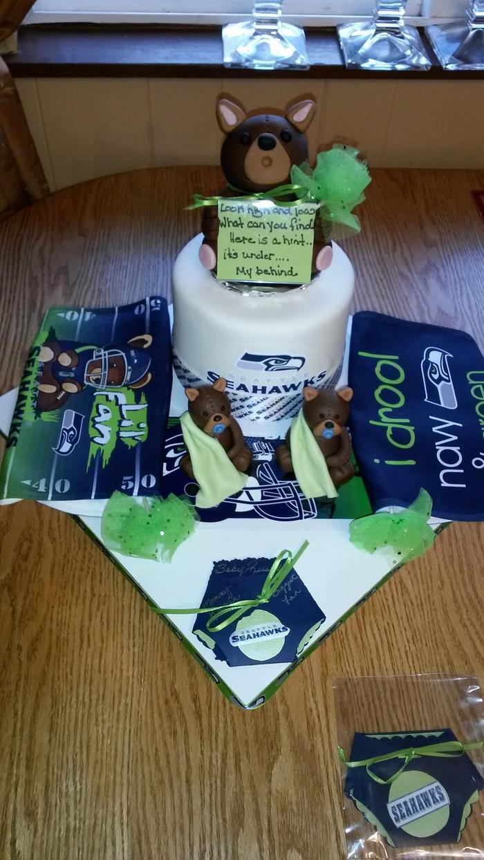 "Russell Baby" Seahawks Cake