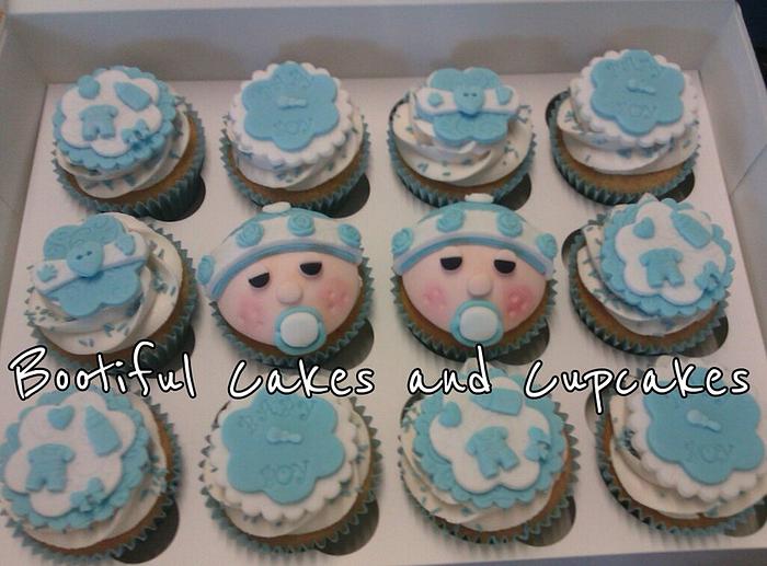 baby boy cupcakes
