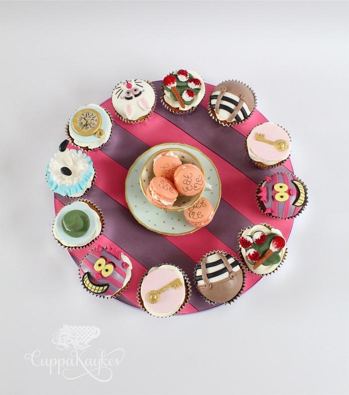 Alice in Wonderland Cupcake Platter