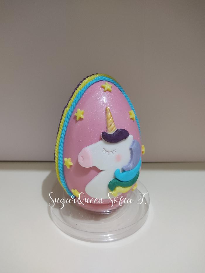 Unicorn chocolate egg 