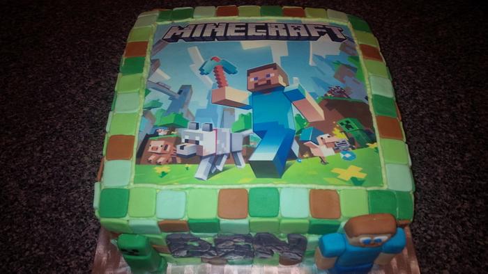 First Minecraft cake!