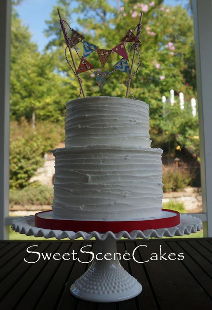 Wedding Cake with Bunting for Carnival Wedding