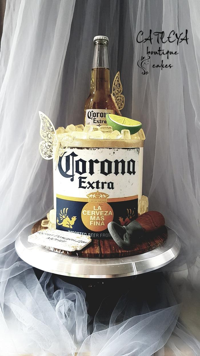 Corona beer cake - Decorated Cake by Kristina - CakesDecor
