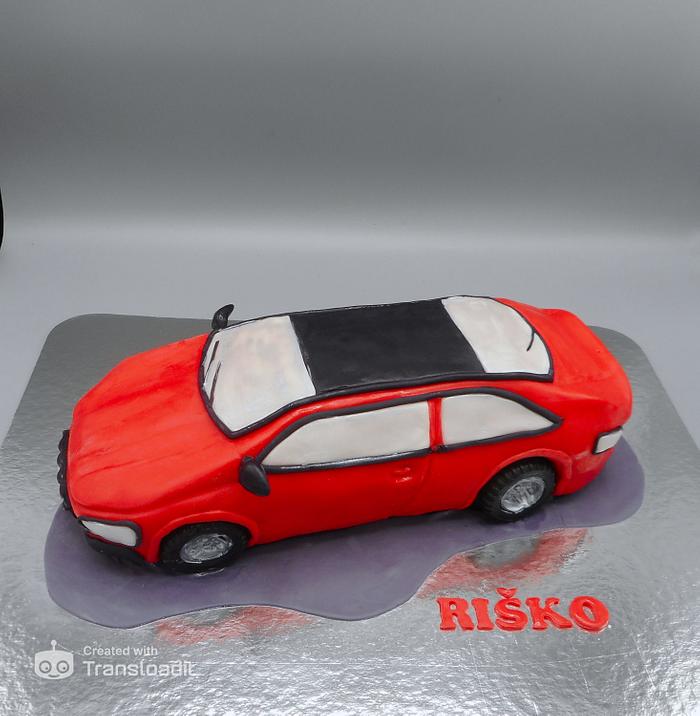 Red car cake 