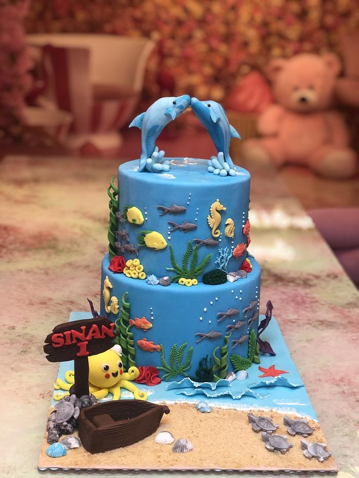 Sea themed cake