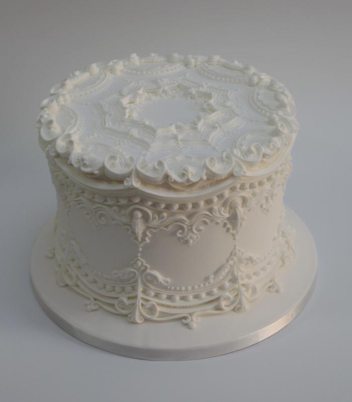 A royal iced cake in the 1910 style