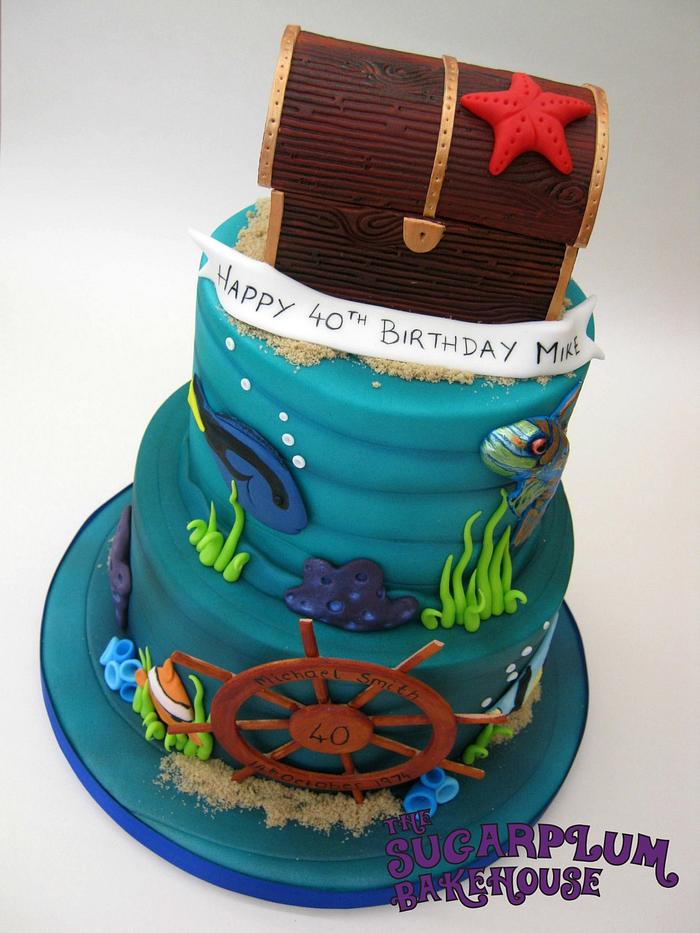 Tropical/Marine Underwater Birthday Cake