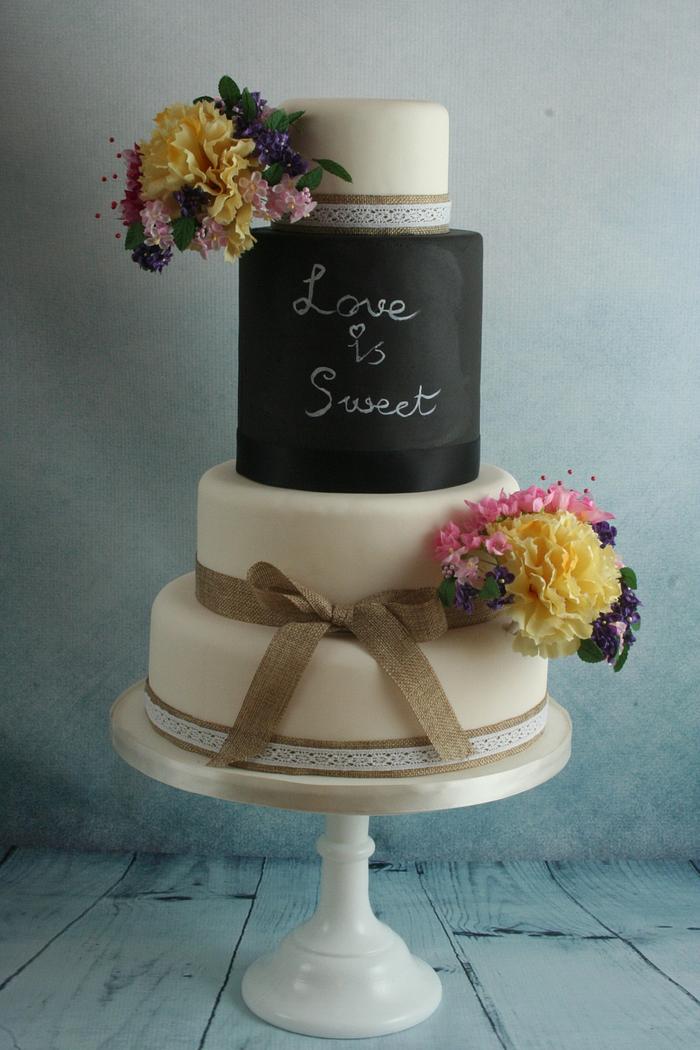 Chalkboard cake