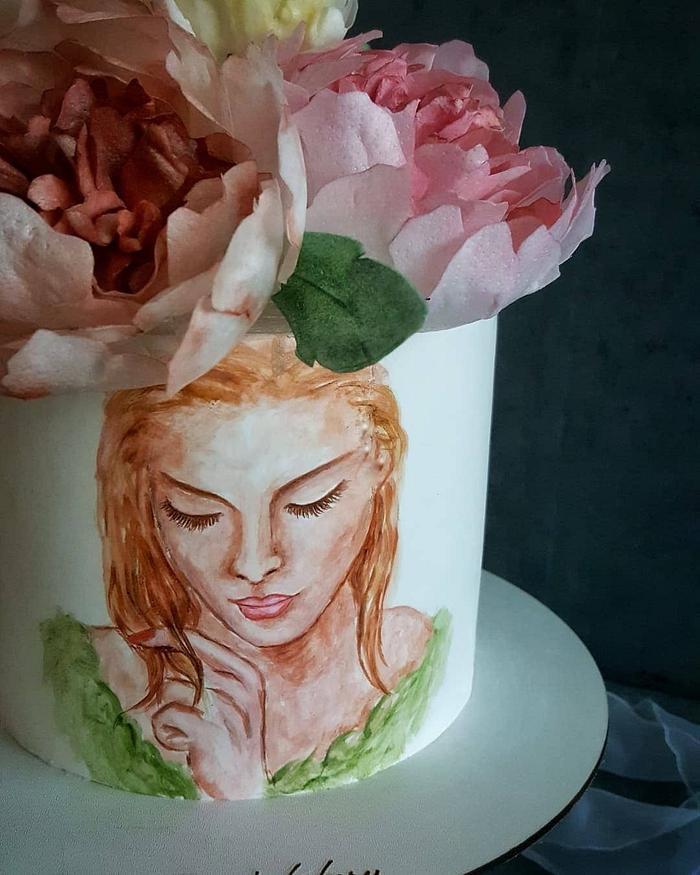 Painted cake 