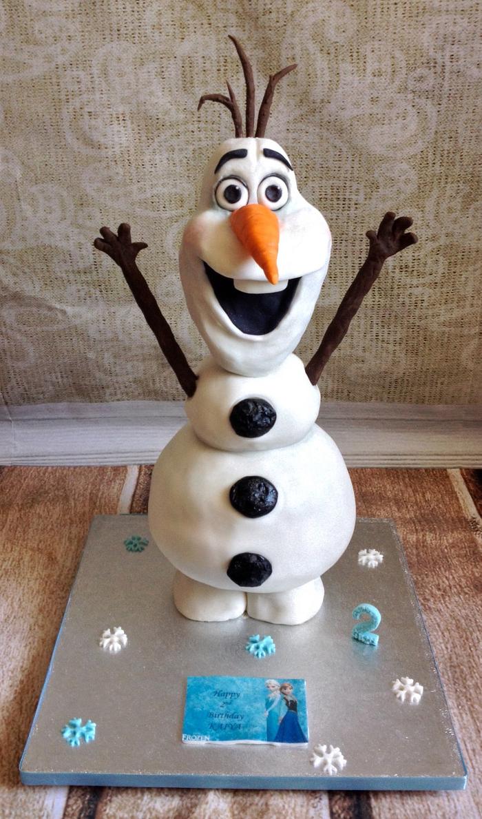 3d olaf cake