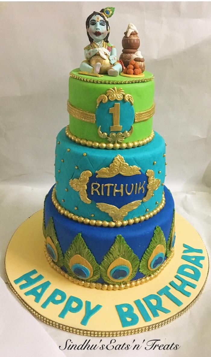 Baby Krishna cake