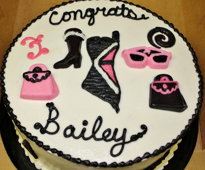 Fashion cake for graduation