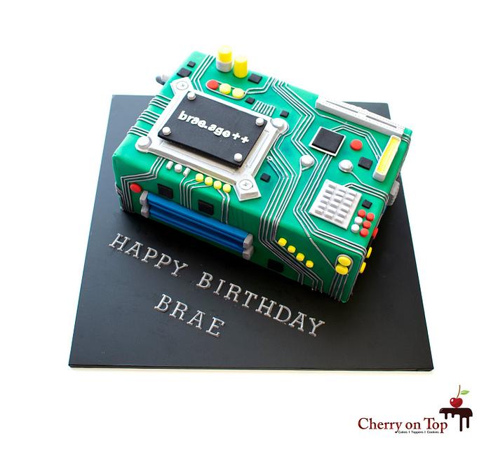 Mother board cake for an IT professional..