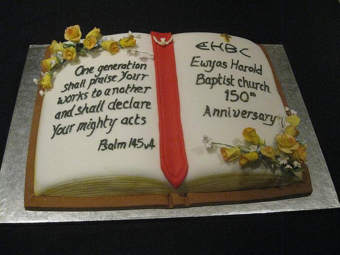 150th Anniversary book cake