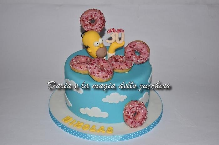 Homer Simpson cake 