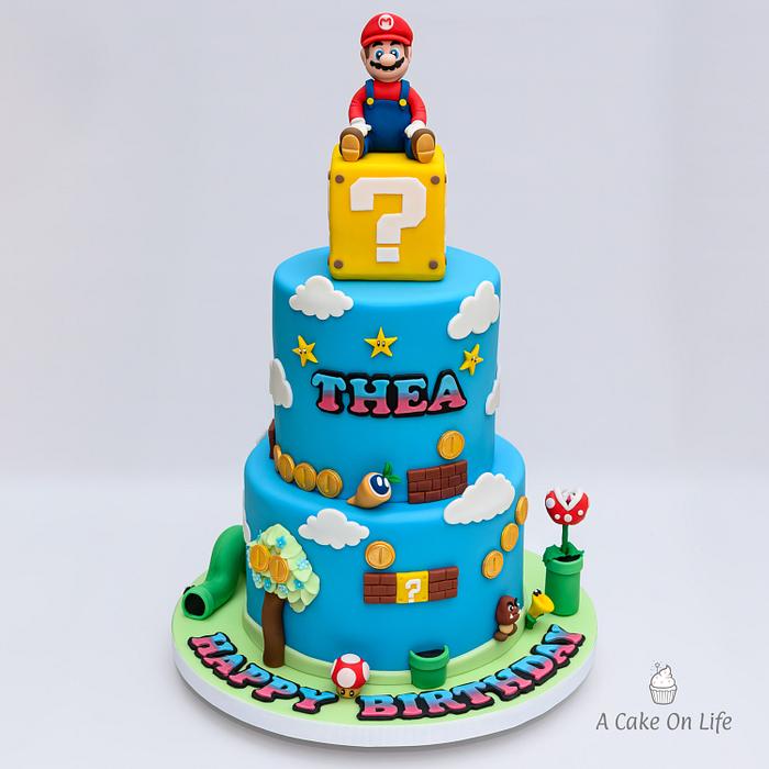 Mario Themed Cake 