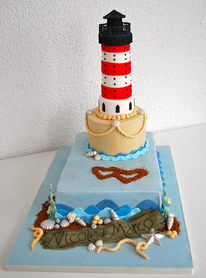 Lighthouse Wedding Cake