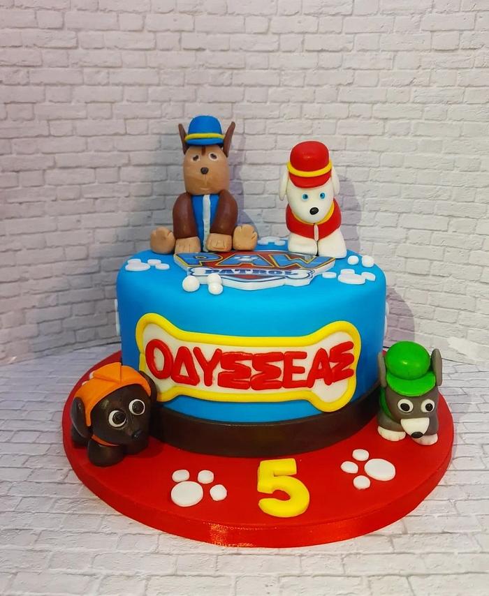 Birthday cake paw patrol!! 