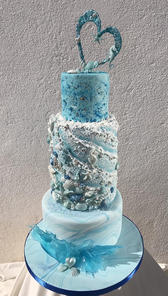 Ocean love cake