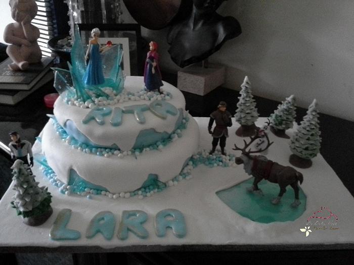 Frozen birthday cake